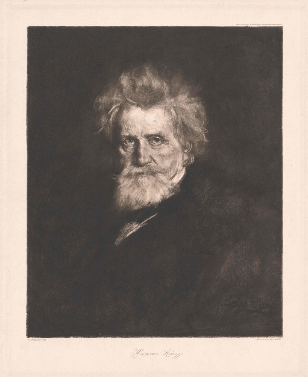 Hermann von Lingg (painettu) tekijältä Artist Unknown