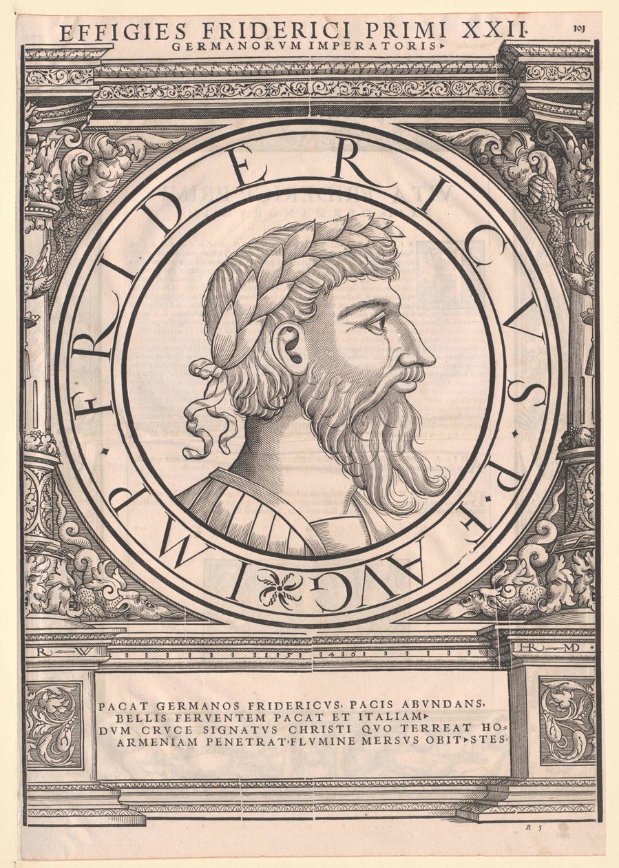 Pyhän Rooman keisari Frederic I Barbarossa tekijältä Artist Unknown