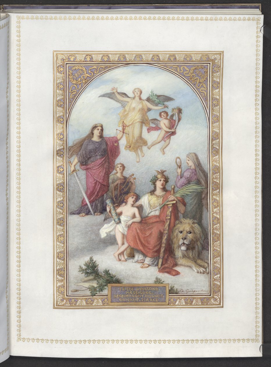 Kunnianosoitus keisari Franz Joseph I:n 50-vuotispäivän kunniaksi.1898 tekijältä Artist Unknown