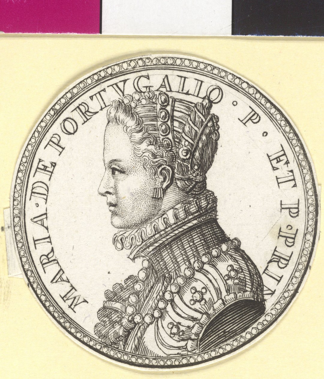 Portugalin infanta Maria (tulosta) tekijältä Artist Unknown