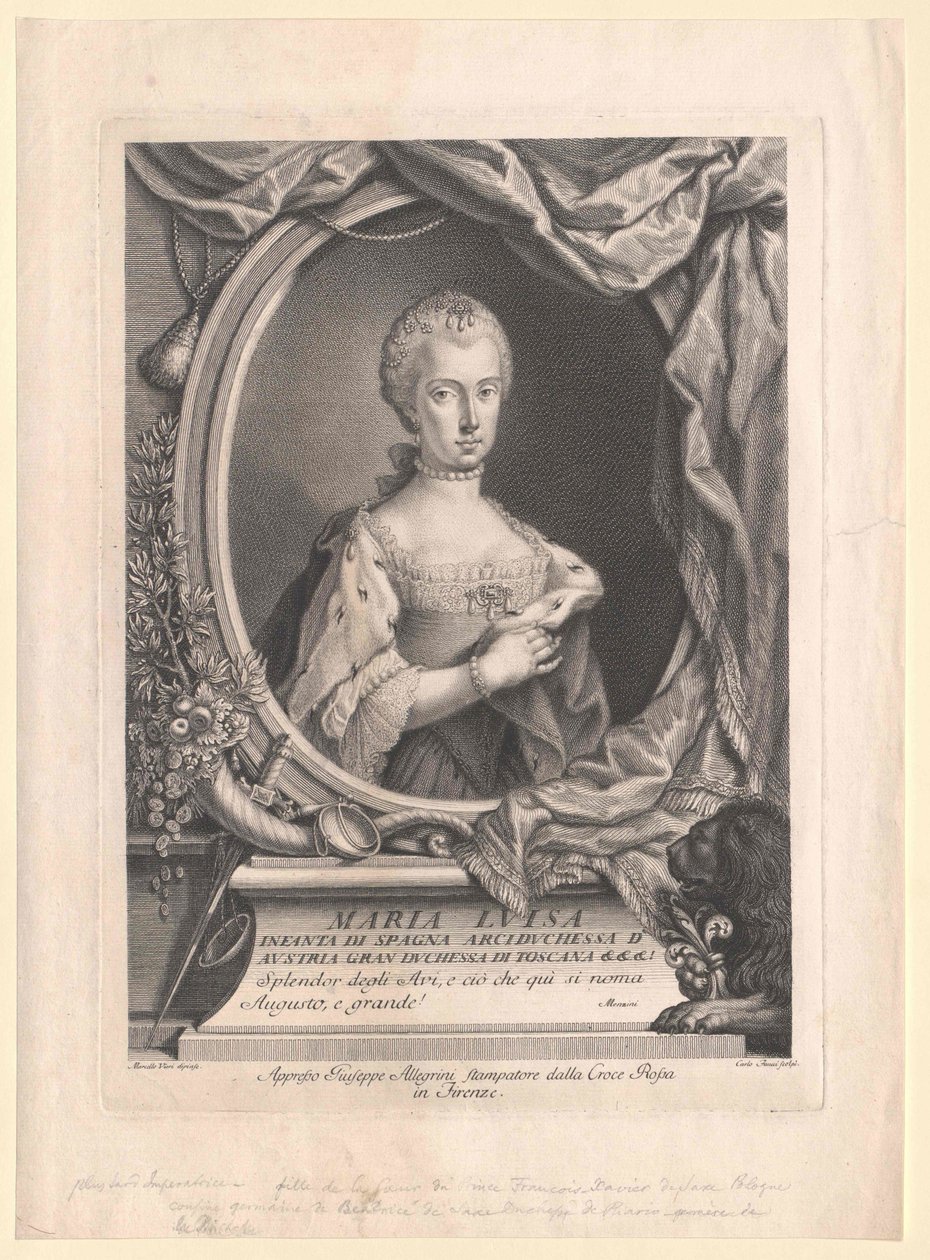 Espanjan infanta Maria Luisa tekijältä Artist Unknown