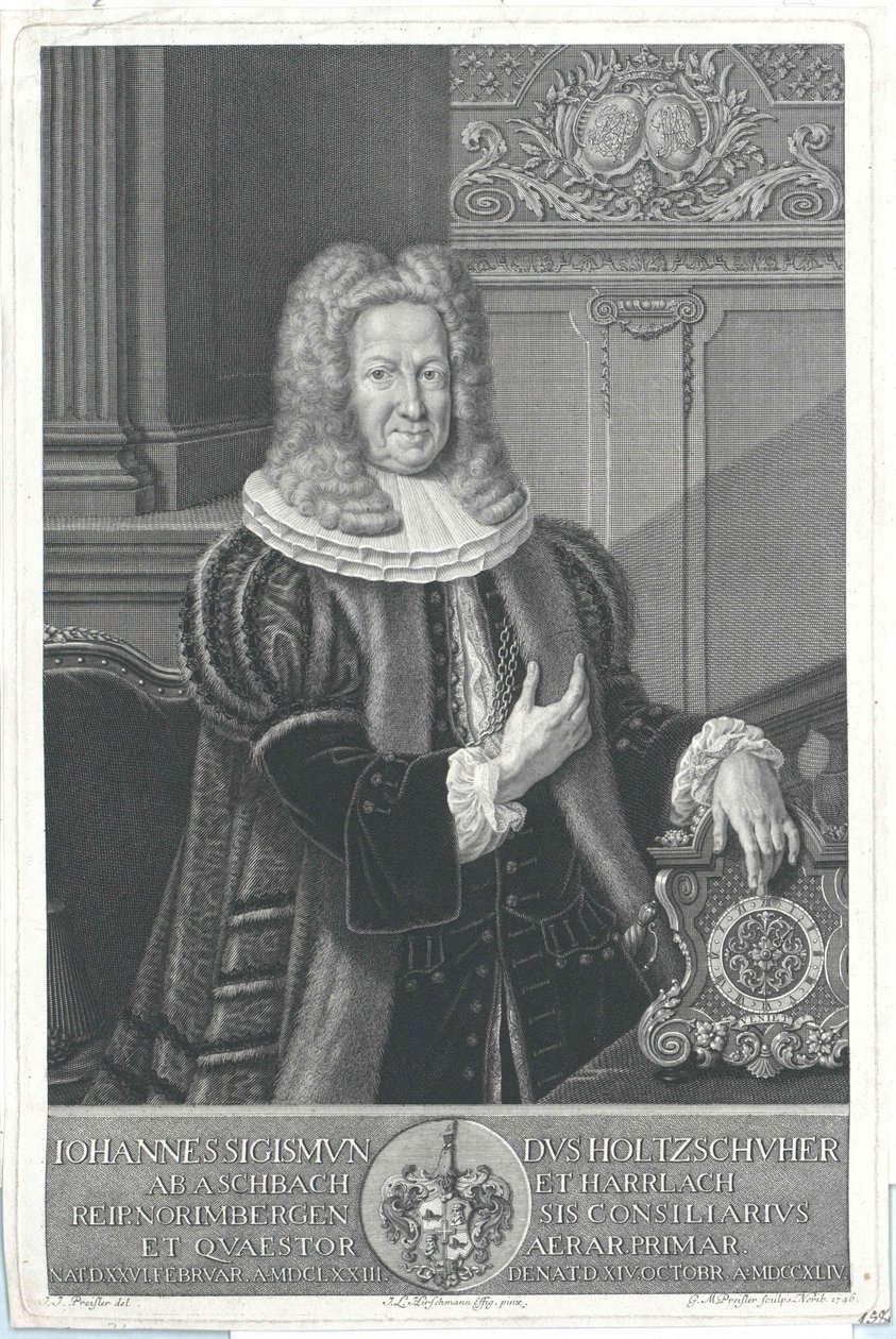 Johann Sigismund Holzschuher Aspachista ja Harrlachista. tekijältä Artist Unknown