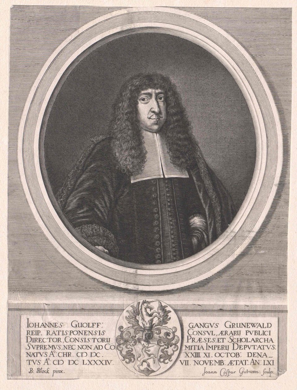Johann Wolfgang Gruenewald (painettu) tekijältä Artist Unknown