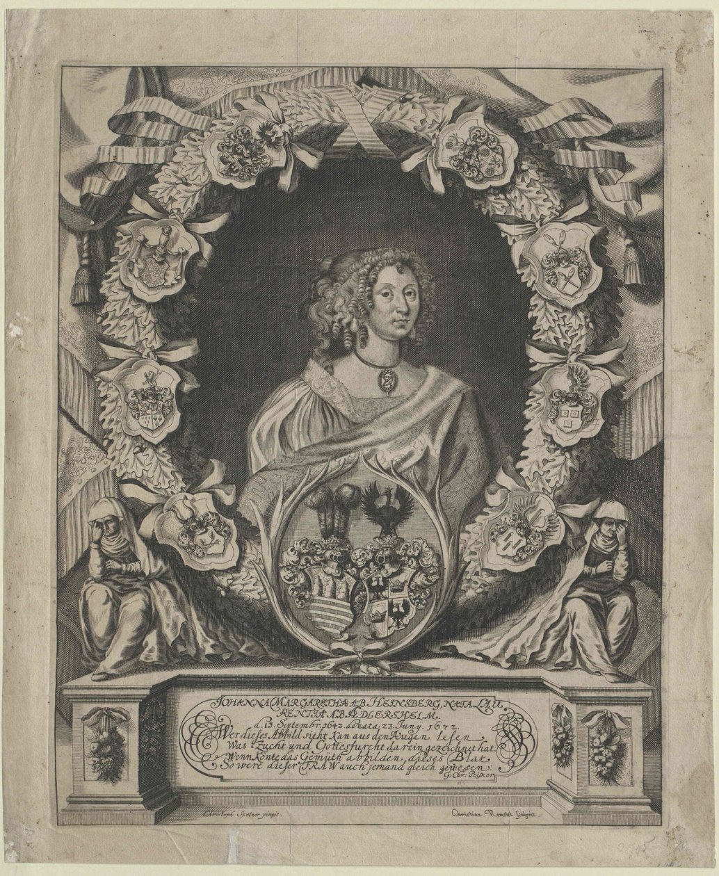 Johanna Margaretha von Lorenz-Adlershelm (tuloste) tekijältä Artist Unknown