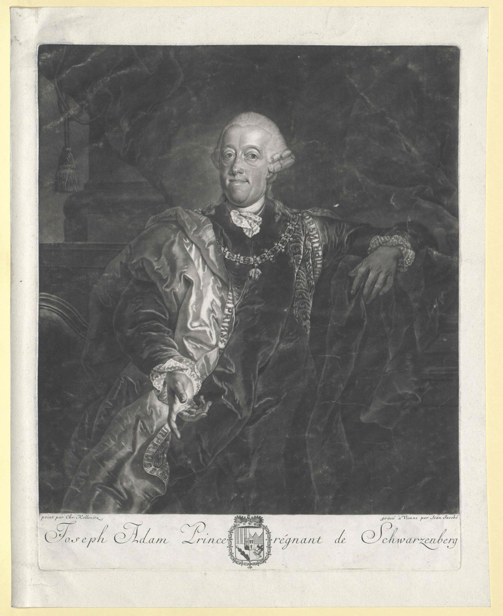 Joseph Adam Johann Nepomuk kreivi von Schwarzenberg (huippu) tekijältä Artist Unknown