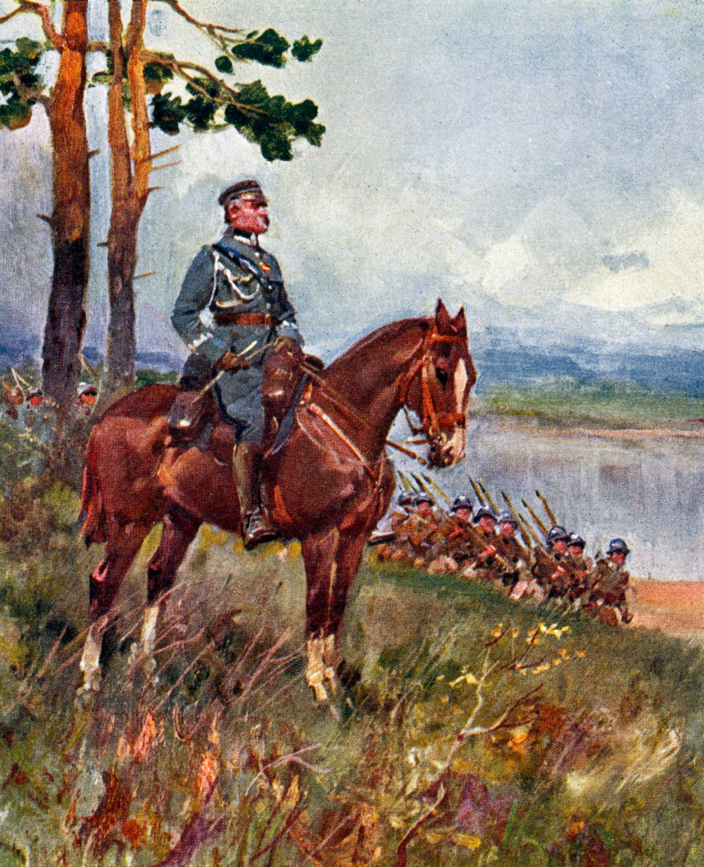 Jozef Pilsudski (painettu) tekijältä Artist Unknown
