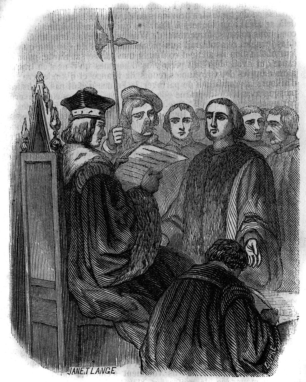 Tuomio Jacques Coeurille, ranskalaiselle liikemiehelle, joka pidätettiin väärinkäytöksistä vuonna 1451, tuomittiin vankilaan ja hänen omaisuutensa takavarikoitiin. tekijältä Artist Unknown
