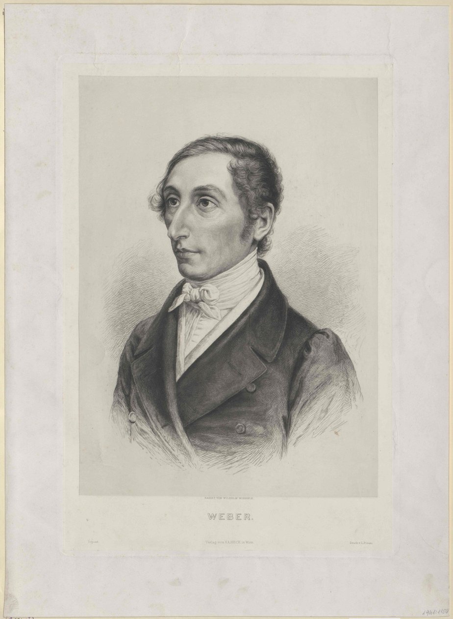 Karl Maria von Weber (painettu) tekijältä Artist Unknown
