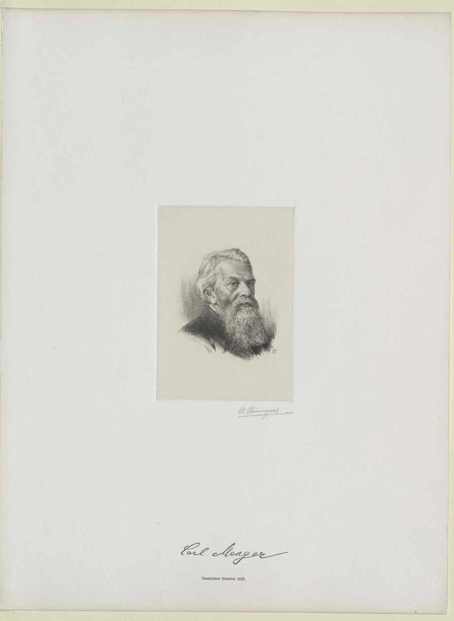 Karl Menger (painettu) tekijältä Artist Unknown