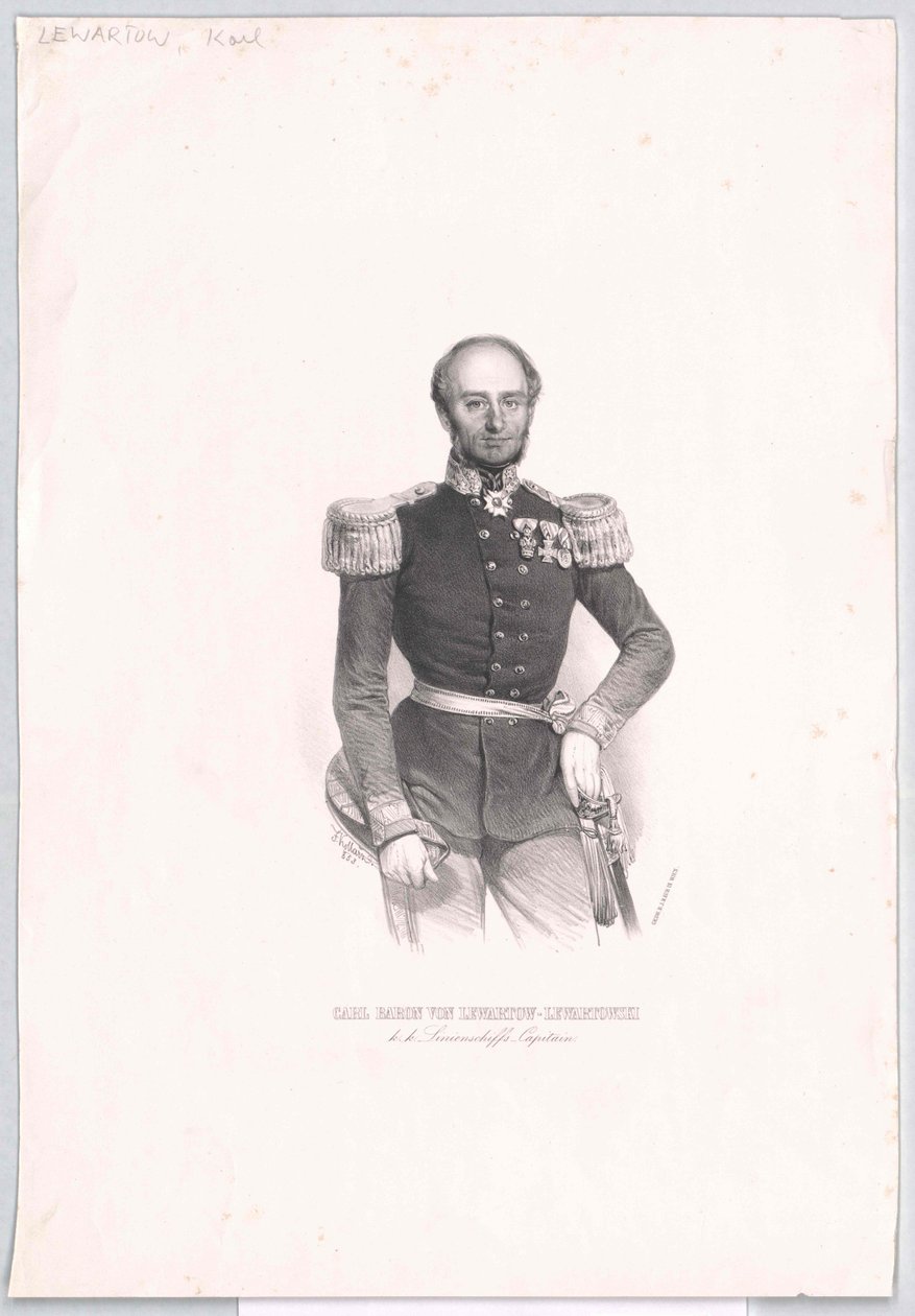 Karl paroni von Lewartow von Lewartowski tekijältä Artist Unknown