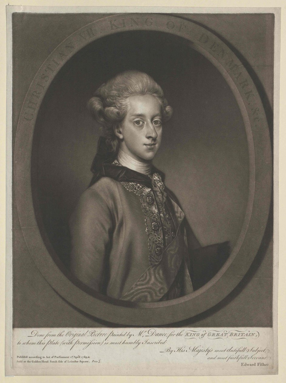 Tanskan kuningas Christian VII tekijältä Artist Unknown