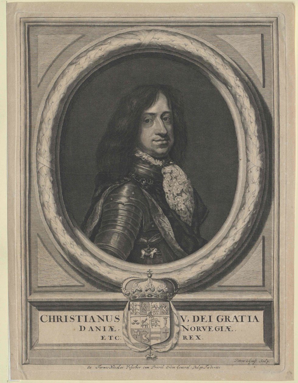 Tanskan kuningas Christian V. tekijältä Artist Unknown