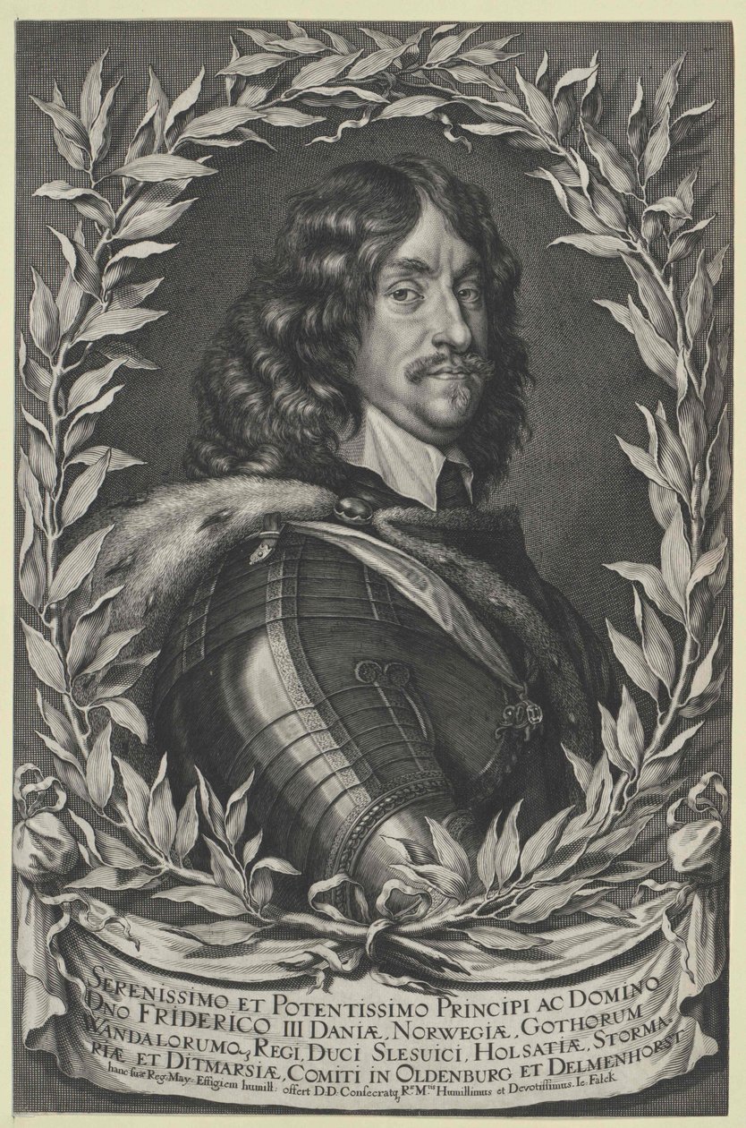 Tanskan kuningas Frederic III tekijältä Artist Unknown