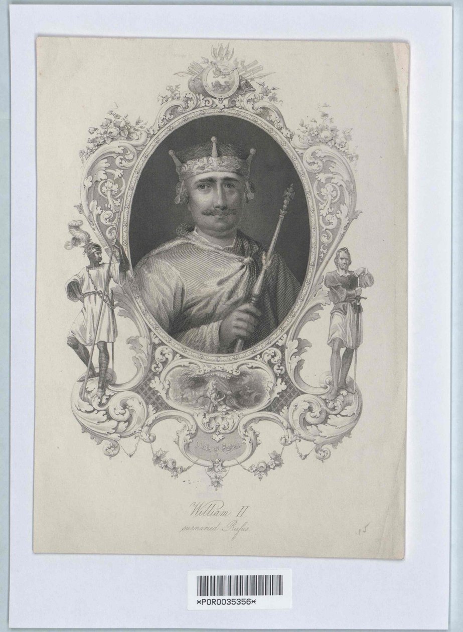 Englannin kuningas William II (painettu) tekijältä Artist Unknown