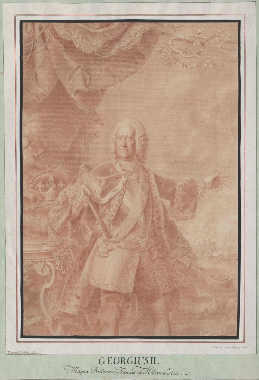 Englannin kuningas Hannoverin valitsijamies Yrjö II tekijältä Artist Unknown