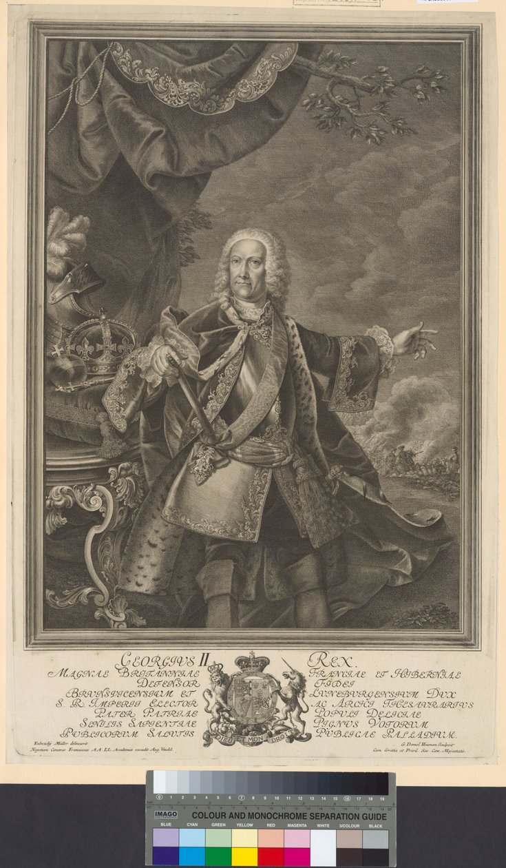 Englannin kuningas Hannoverin valitsijamies Yrjö II tekijältä Artist Unknown