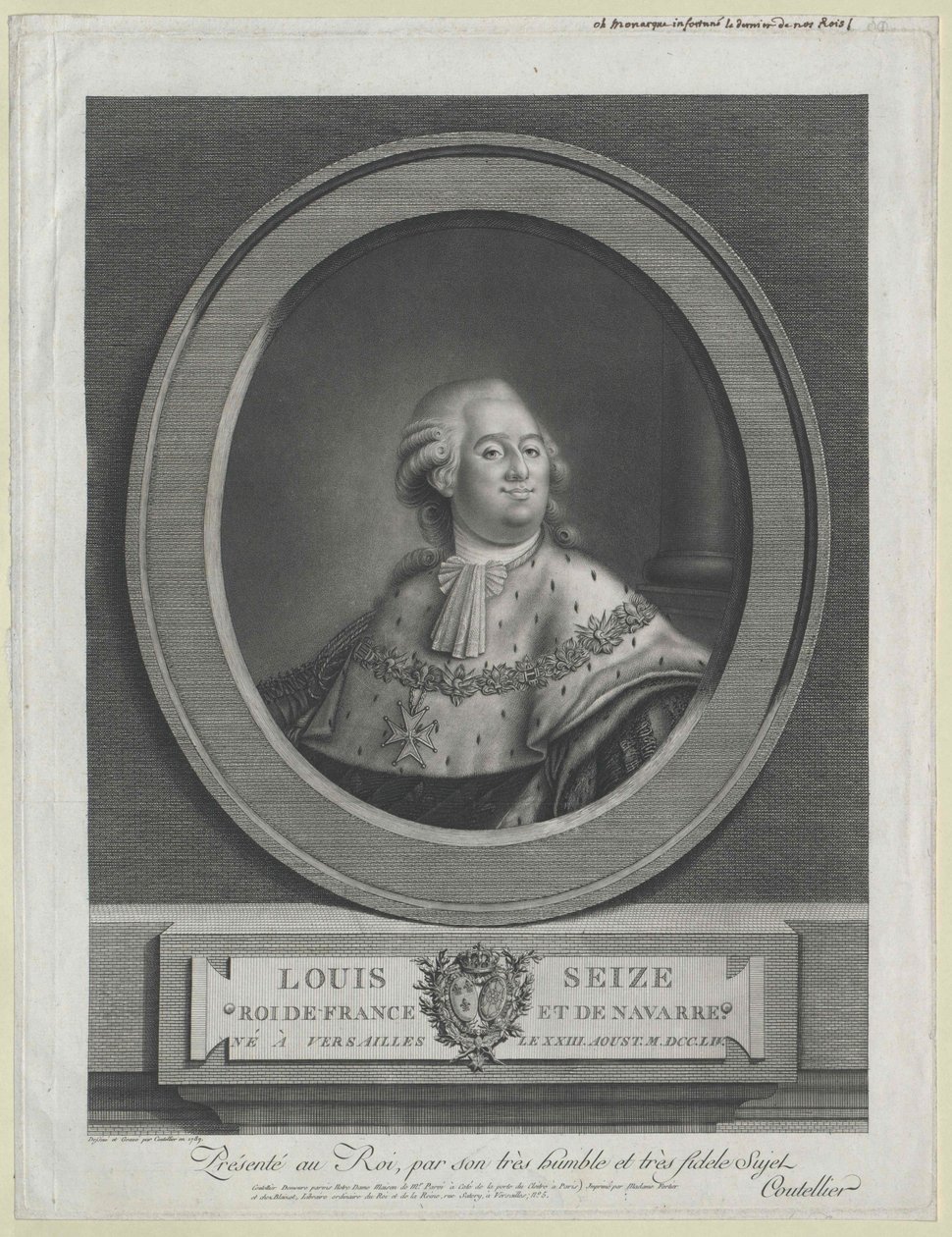 Ranskan kuningas Ludvig XVI tekijältä Artist Unknown