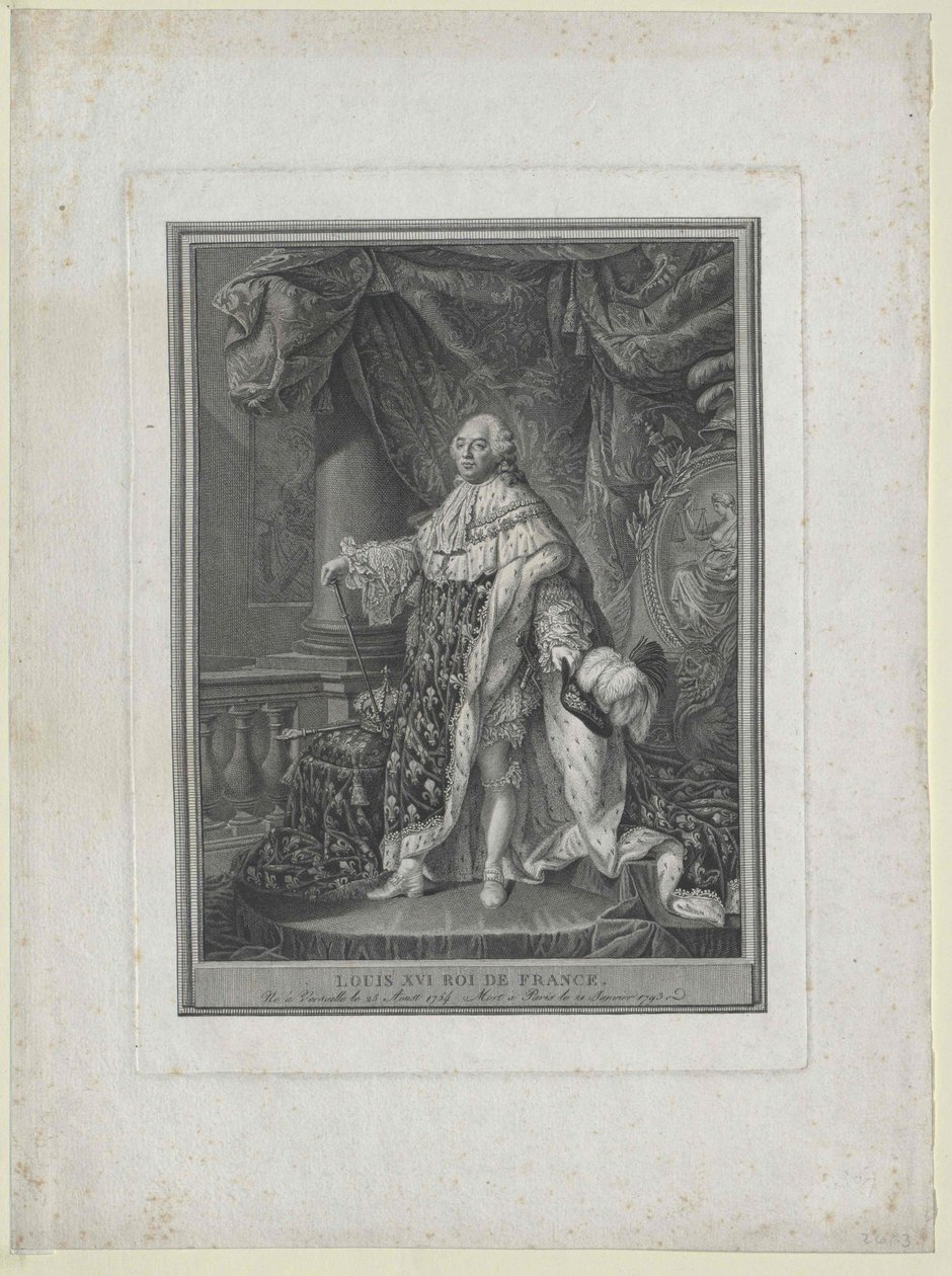 Ranskan kuningas Ludvig XVI tekijältä Artist Unknown