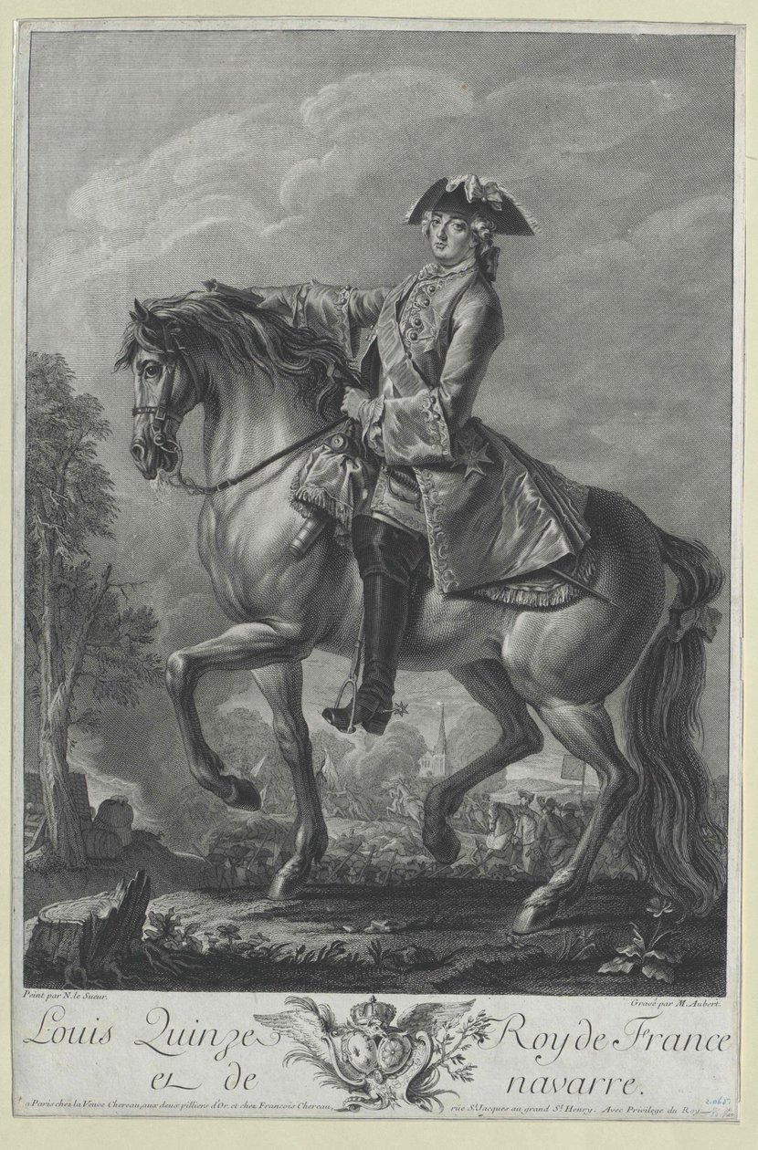 Ranskan kuningas Ludvig XV tekijältä Artist Unknown