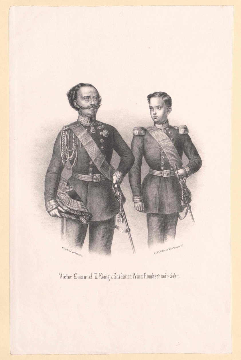 Italian kuningas Victor Immanuel II tekijältä Artist Unknown