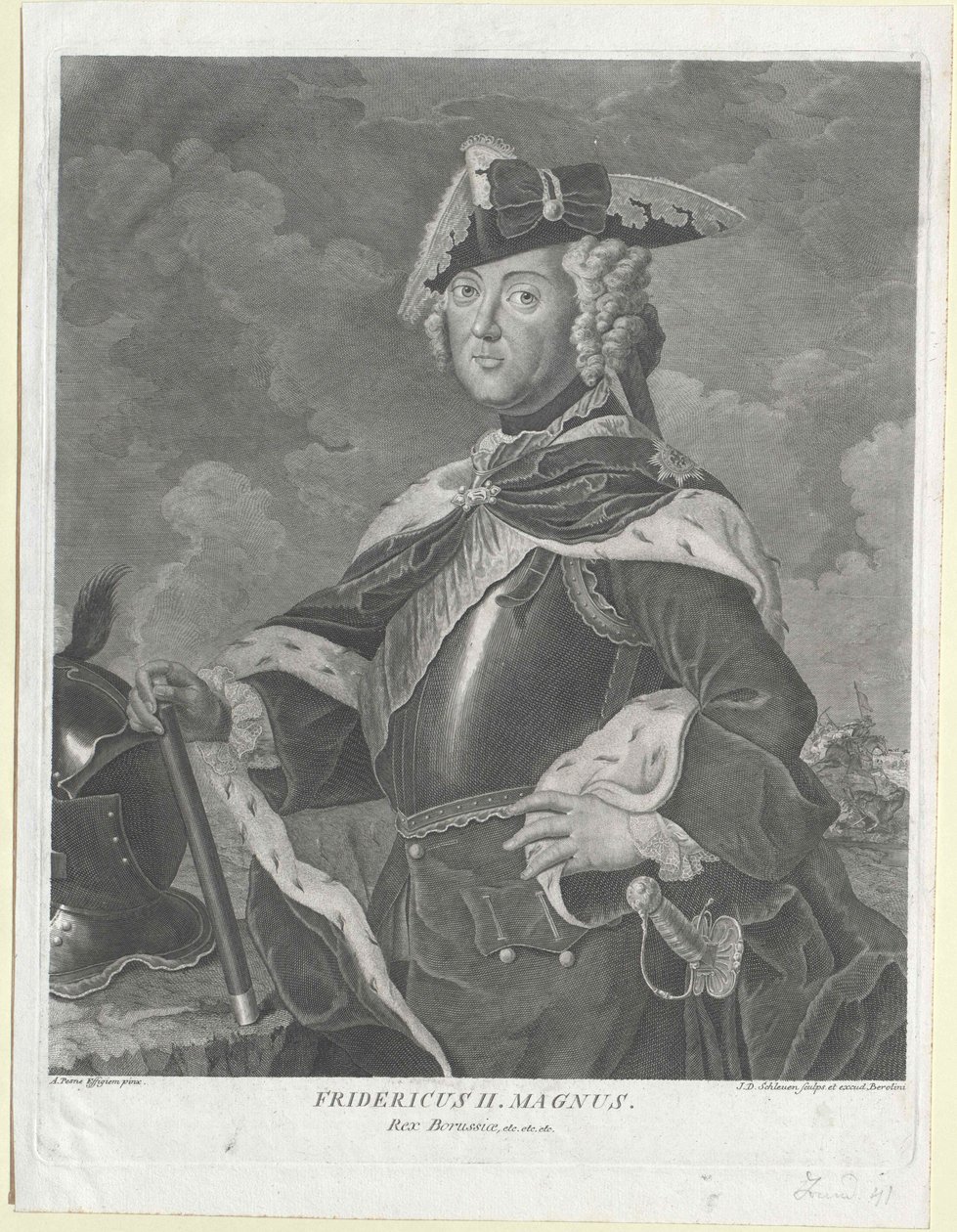 Preussin kuningas Friedrich II tekijältä Artist Unknown