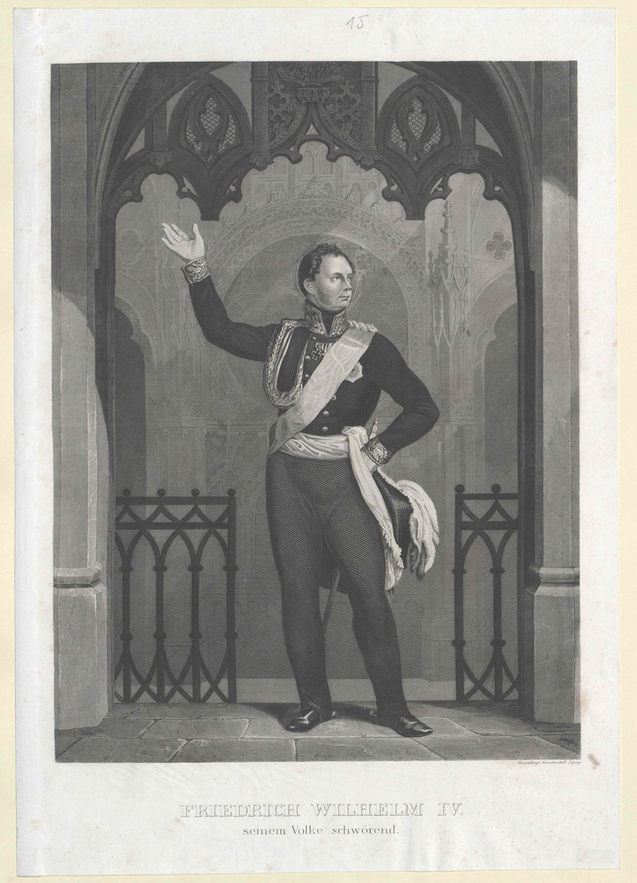 Preussin kuningas Fredrik Vilhelm IV tekijältä Artist Unknown