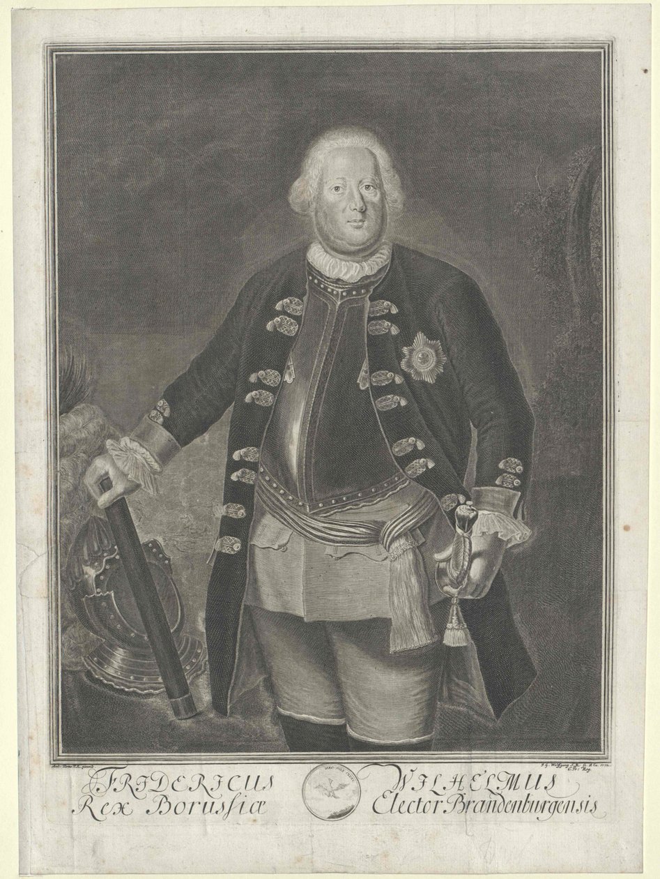 Preussin kuningas Fredrik Vilhelm I tekijältä Artist Unknown