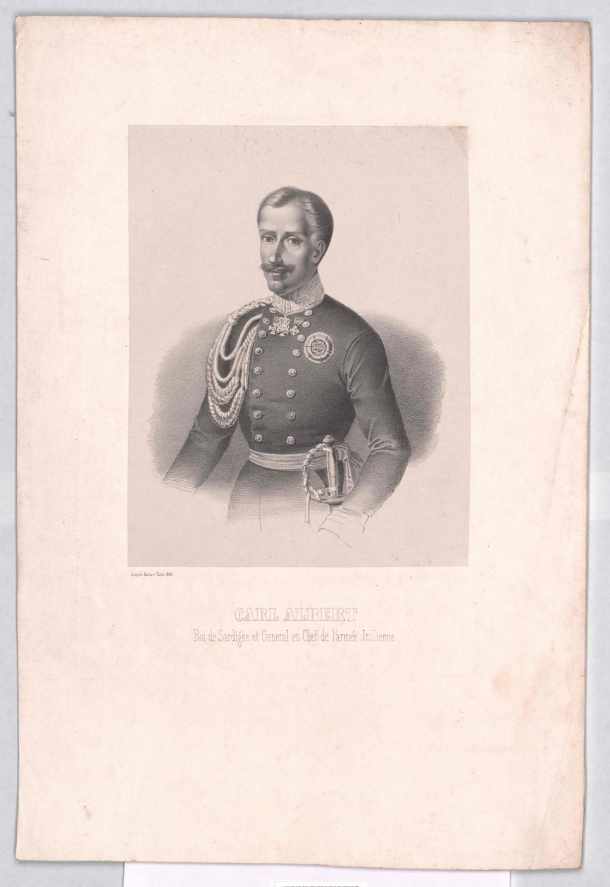 Sardinian kuningas Kaarle Albert tekijältä Artist Unknown