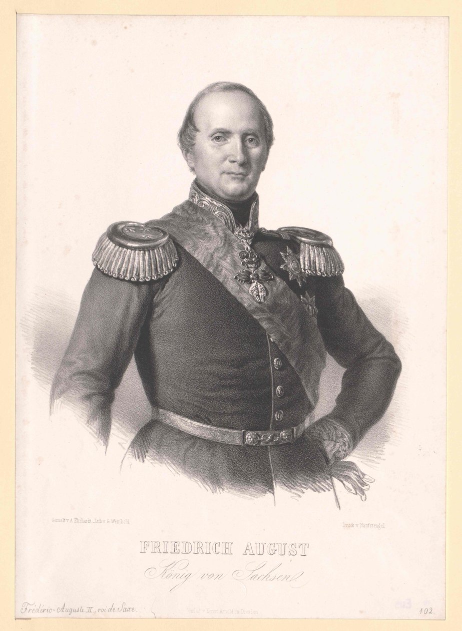 Saksin kuningas Friedrich August II tekijältä Artist Unknown