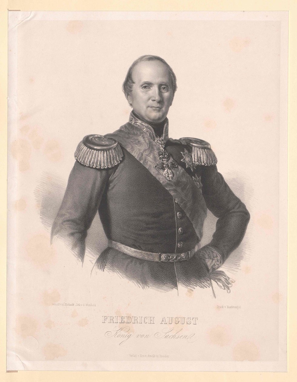Saksin kuningas Friedrich August II tekijältä Artist Unknown