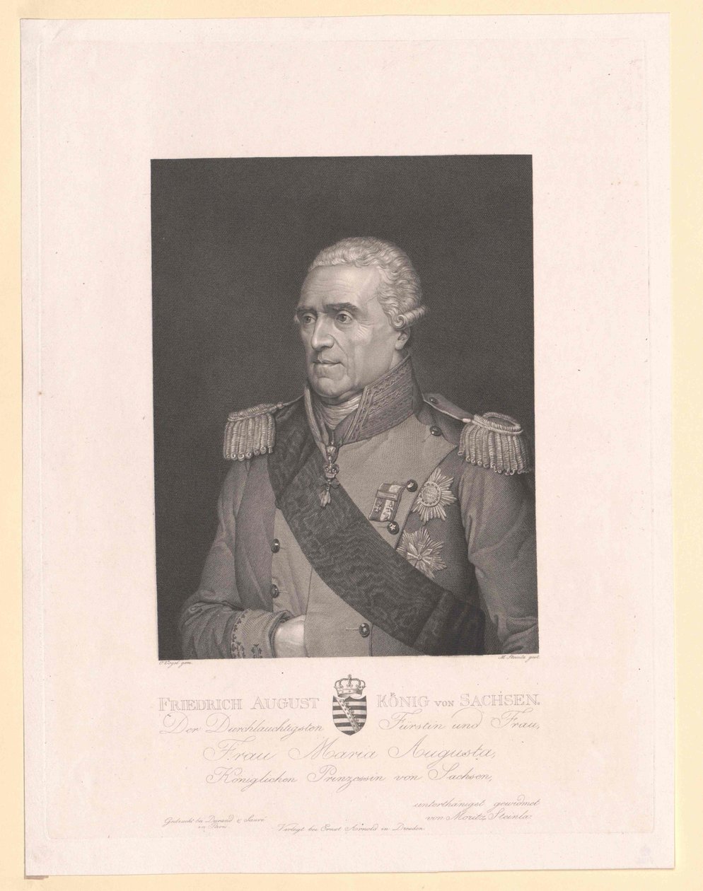 Saksin kuningas Friedrich August I tekijältä Artist Unknown