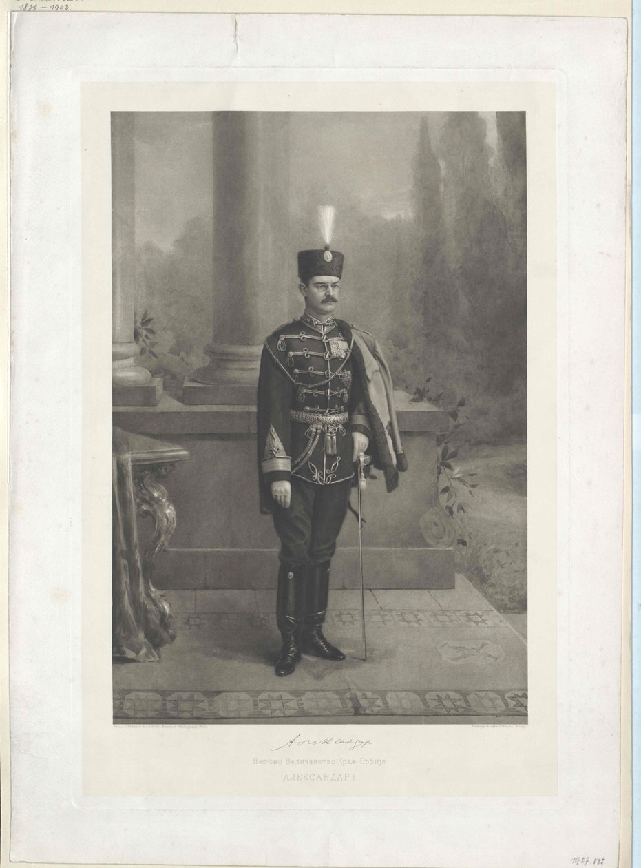Serbian kuningas Aleksanteri I tekijältä Artist Unknown