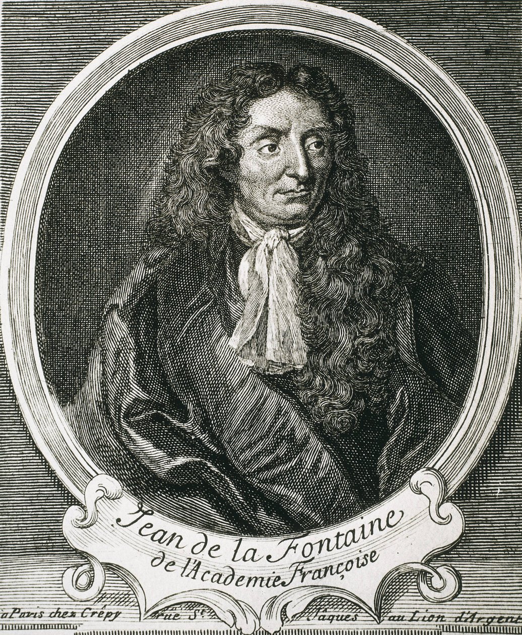 LA FONTAINE, Jean de (1621-1695). Englantilainen kirjailija. Etsaus tekijältä Artist Unknown