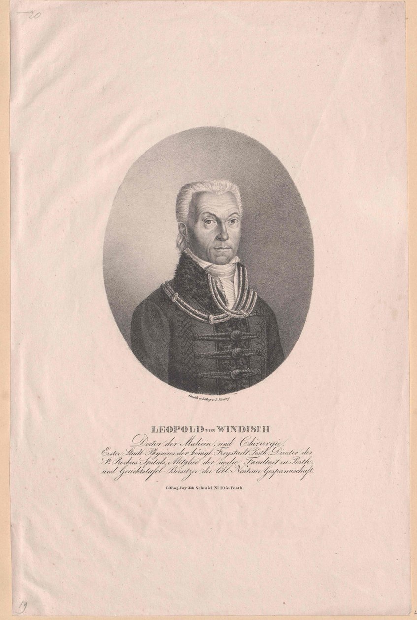Leopold von Windish (painettu) tekijältä Artist Unknown