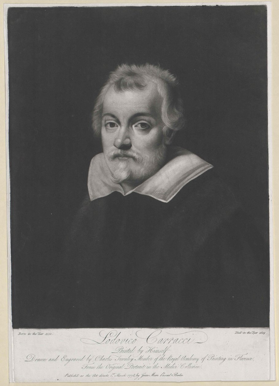 Lodovico Carracci (painettu) tekijältä Artist Unknown
