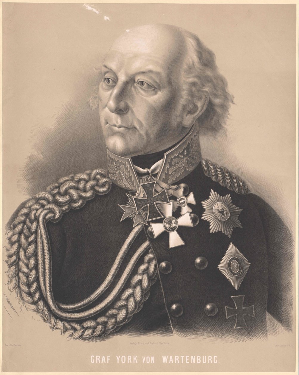 Ludwig count Yorck von Wartenburg (painettu) tekijältä Artist Unknown