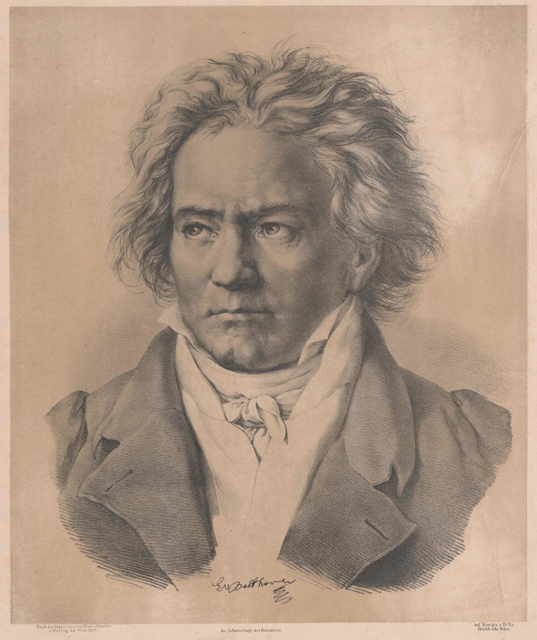 Ludwig van Beethoven (painettu) tekijältä Artist Unknown