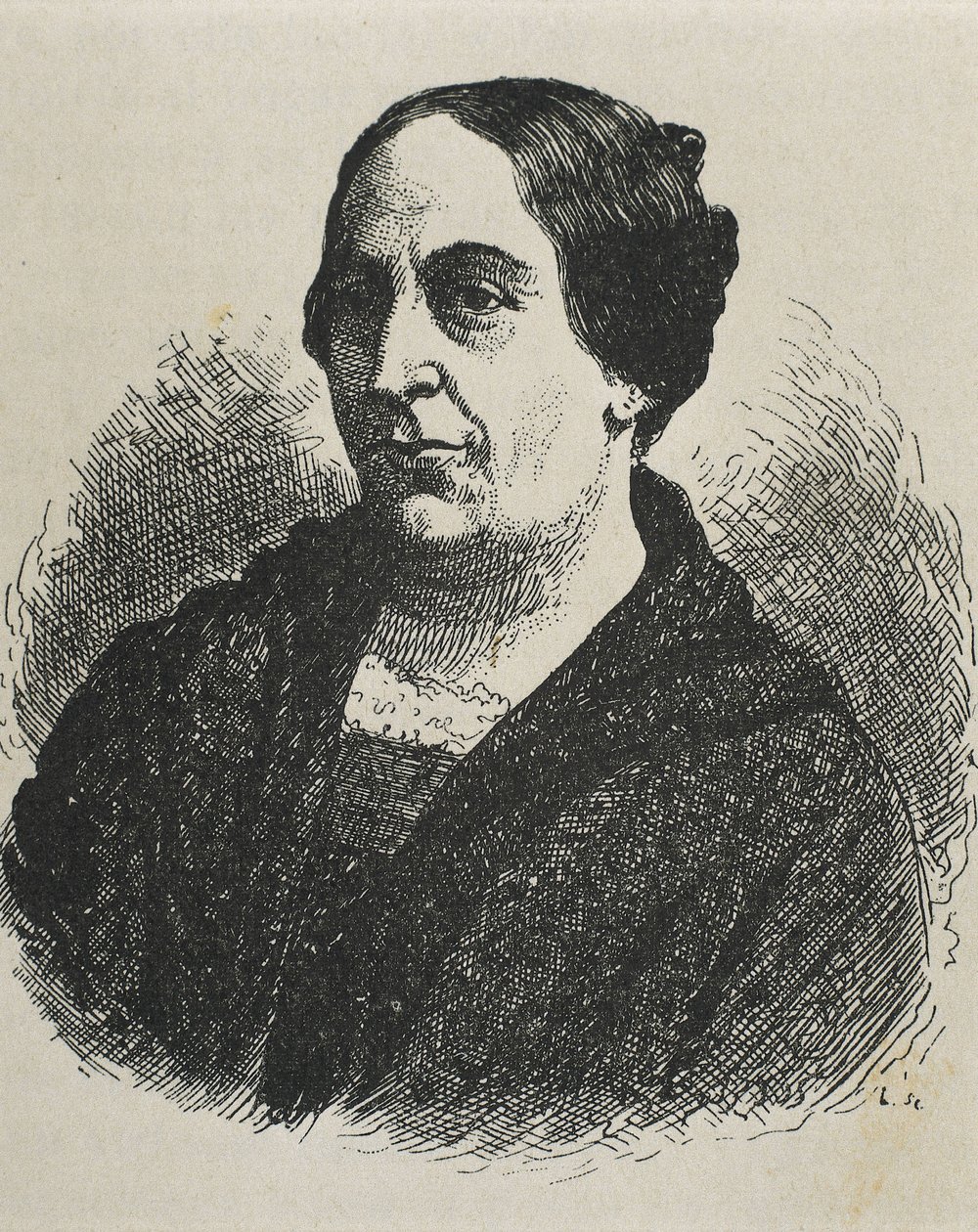 MARIN DEL SOLAR, Mercedes (1804-1866). Chilen kirjailija. Kaiverrus. tekijältä Artist Unknown