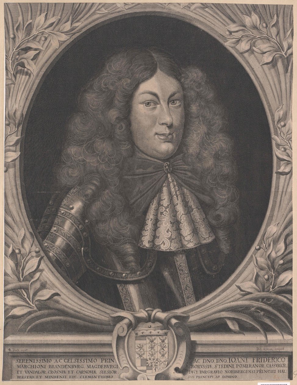 Brandenburg-Ansbachin markkuri Johann Friedrich (tulosta) tekijältä Artist Unknown