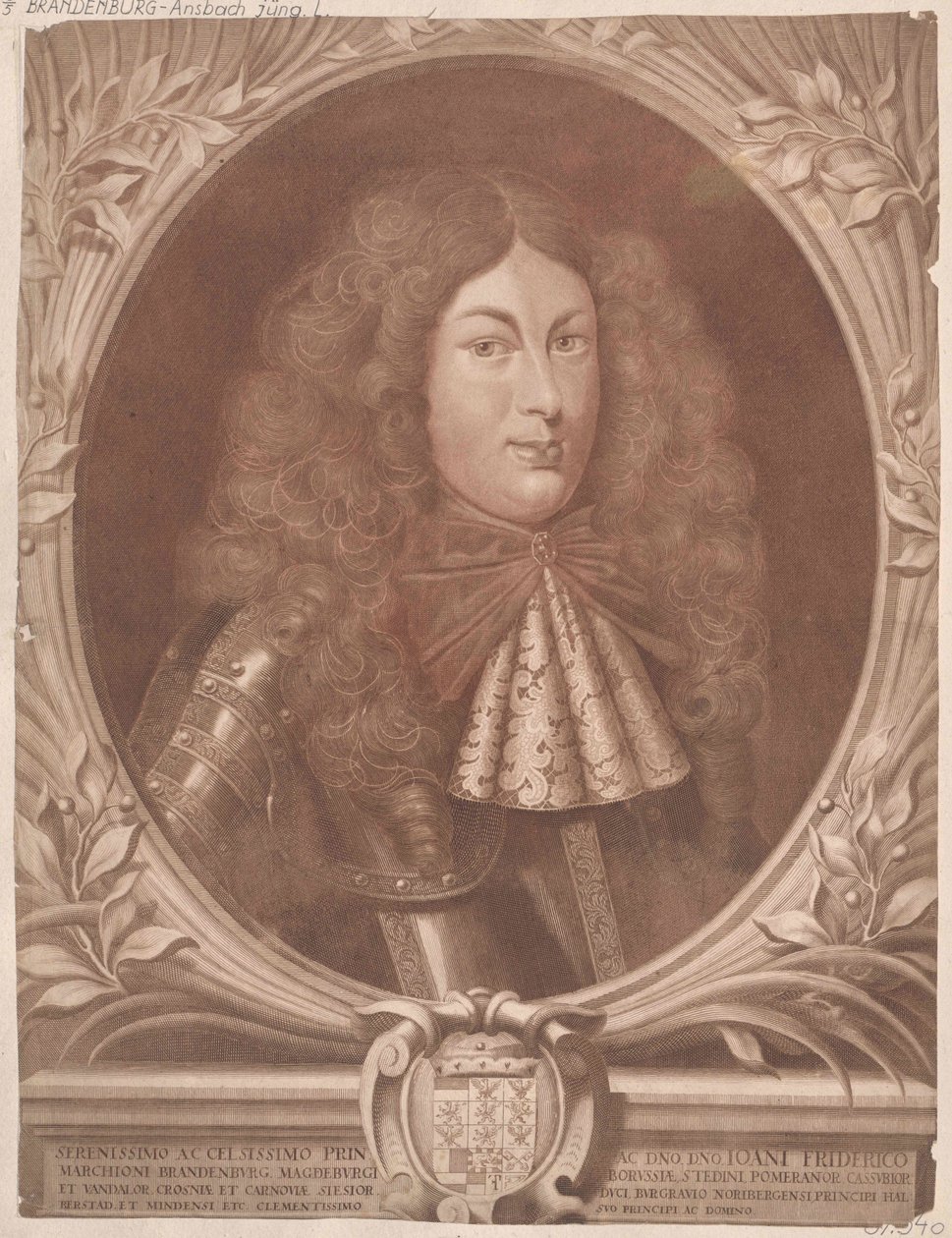 Brandenburg-Ansbachin markkuri Johann Friedrich (tulosta) tekijältä Artist Unknown