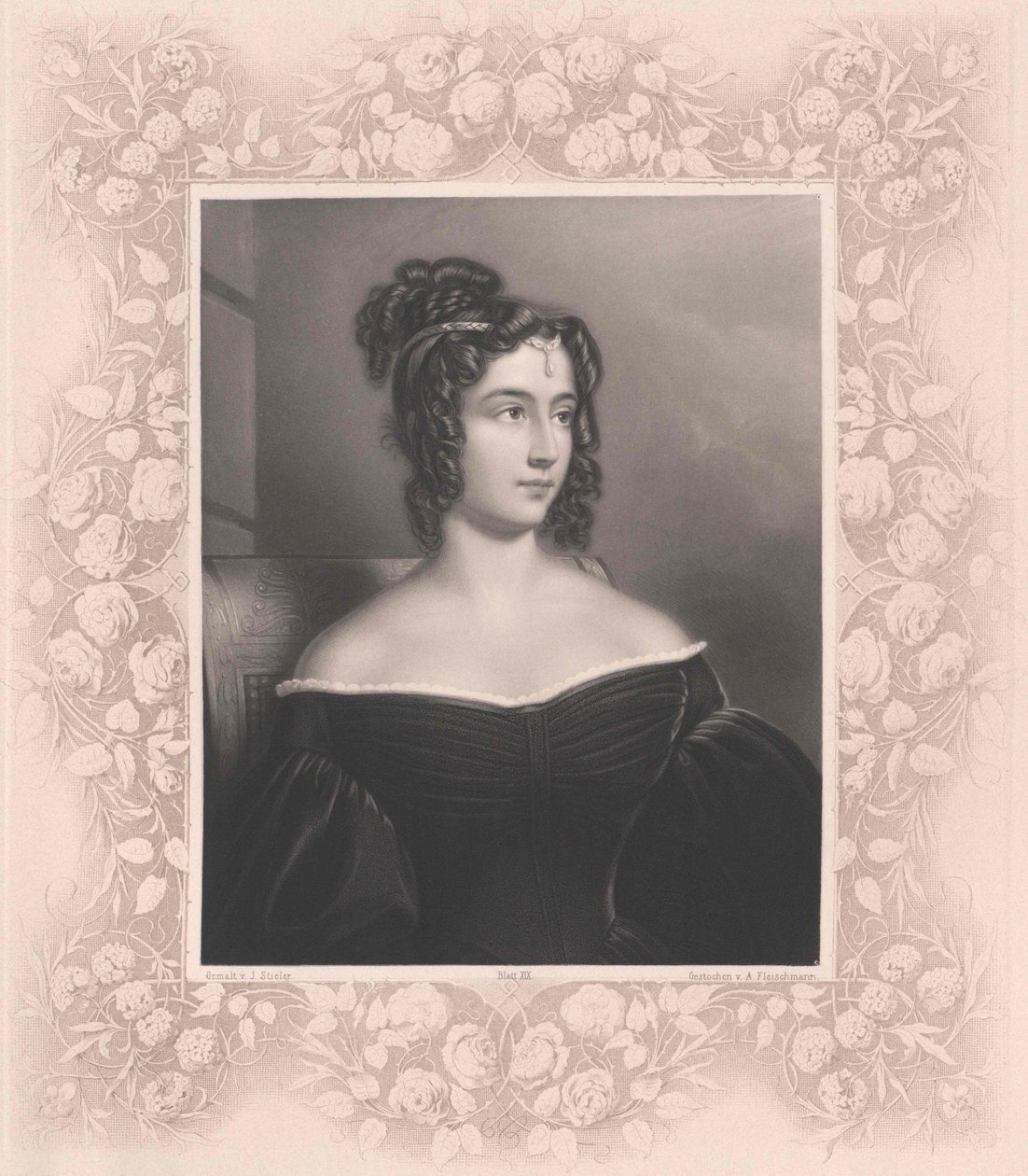 Marianna kreivitär Bacinetti von Sciafenberg (tuloste) tekijältä Artist Unknown