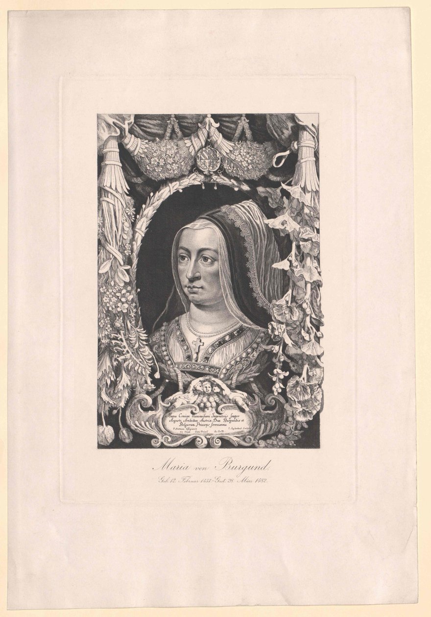 Maria Burgundilainen (painettu) tekijältä Artist Unknown