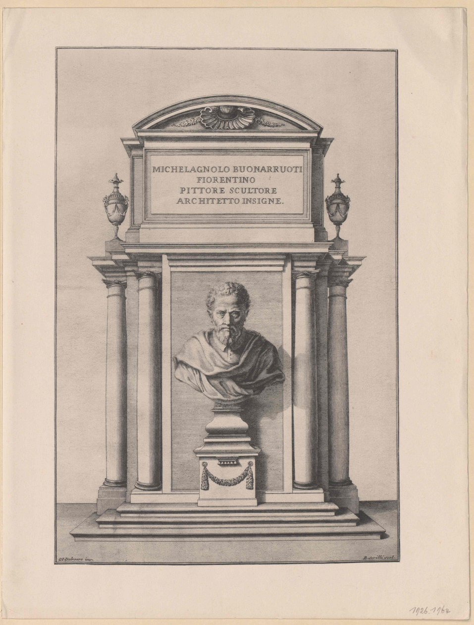 Michelangelo Buonarotti (painettu) tekijältä Artist Unknown