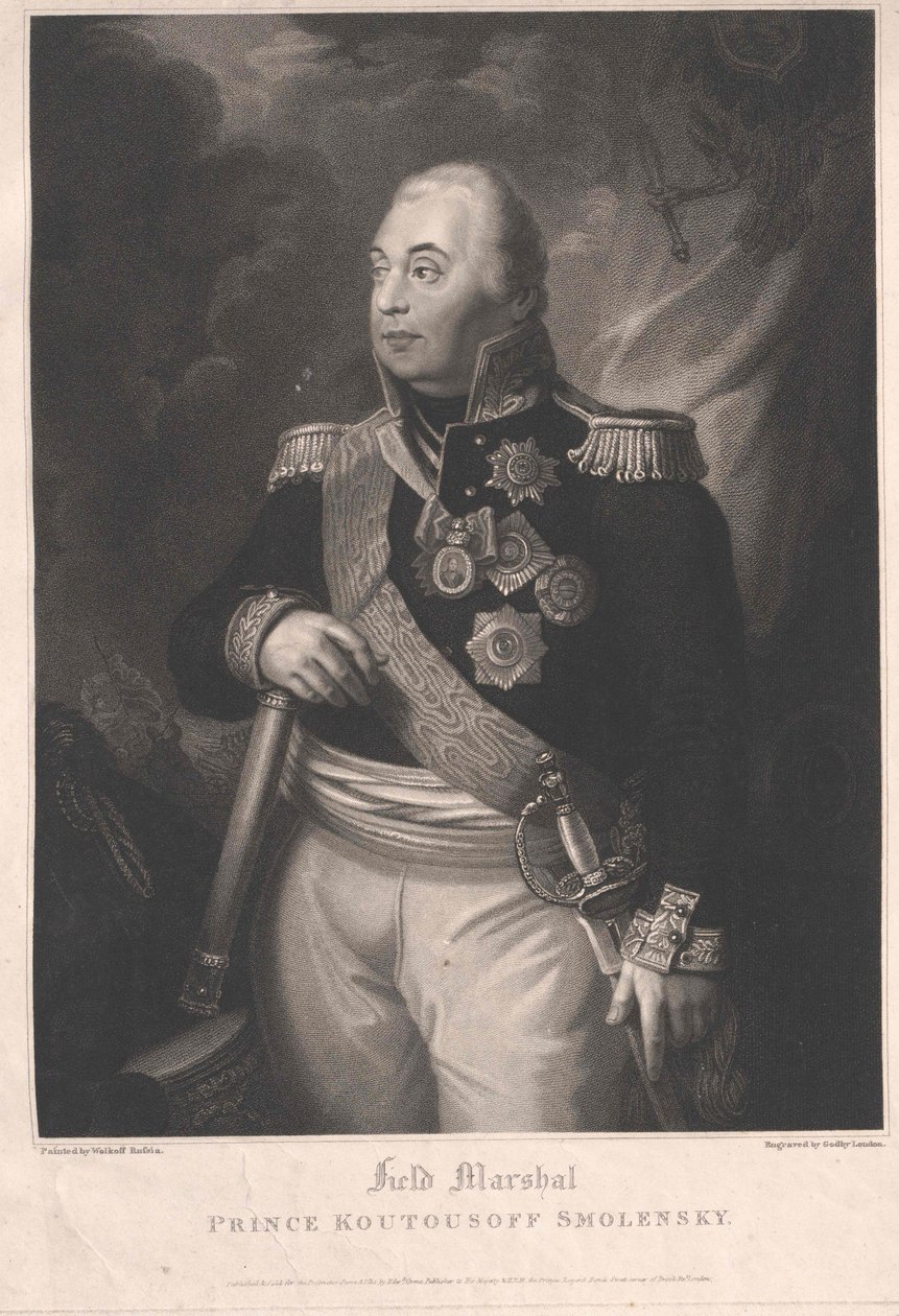 Mihail Ilarinovitš Golenishtshev ruhtinas Kutuzov-Smolenski tekijältä Artist Unknown