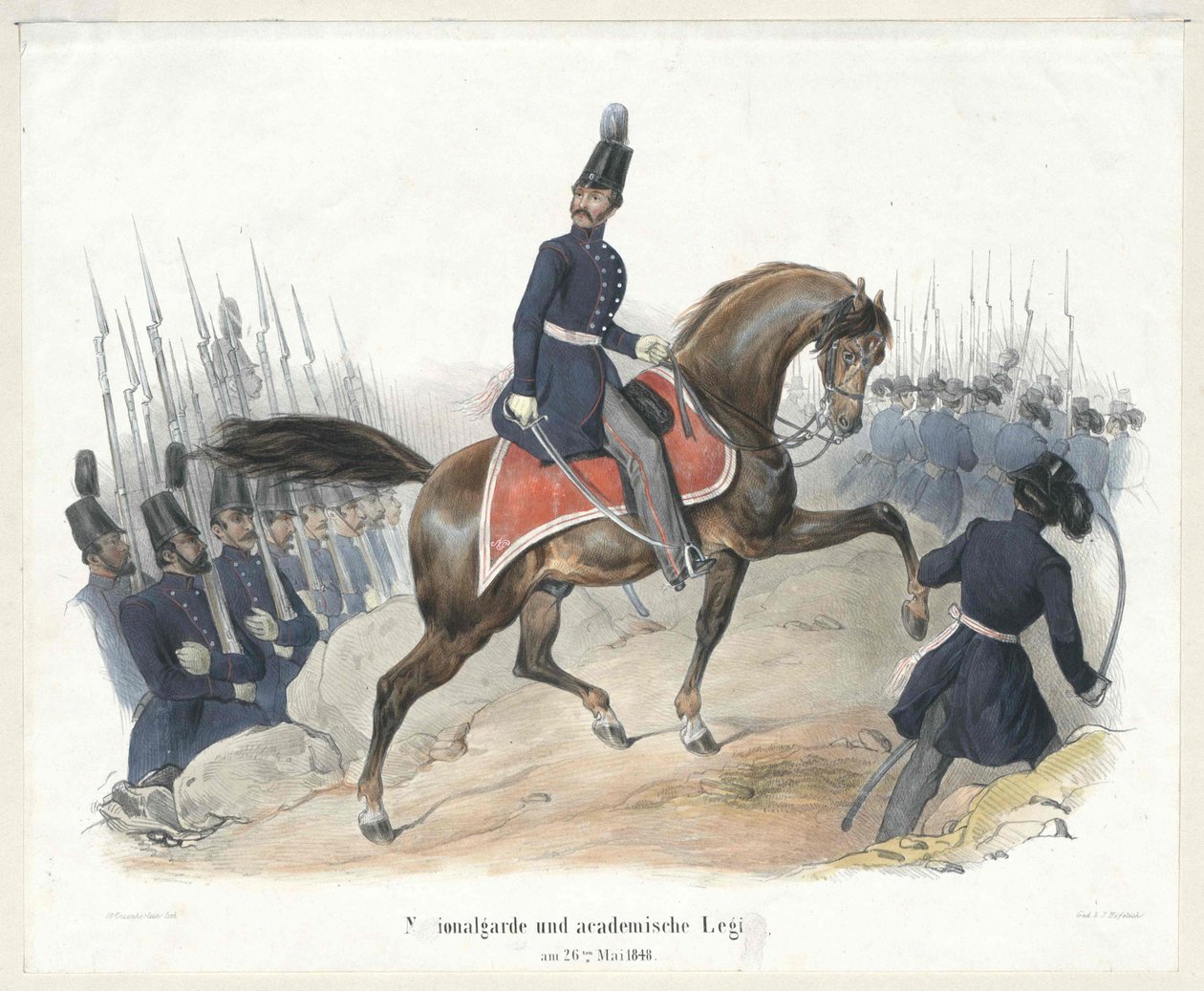 Kansalliskaarti ja kollegiaallegioona 26. toukokuuta 1848 tekijältä Artist Unknown