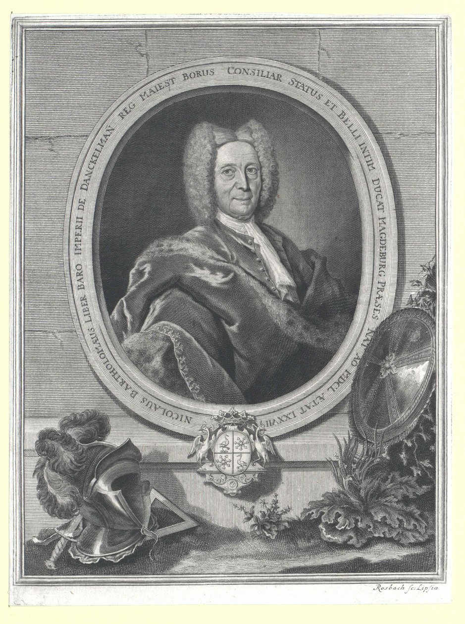 Nikolaus Bartholomew Baron von Danckelmann (tuloste) tekijältä Artist Unknown