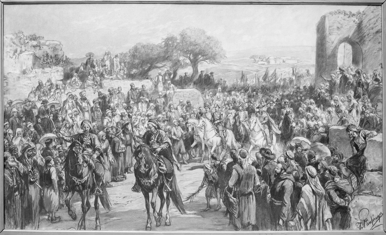 Kruununprinssi Rudolfin asuminen Jerusalemissa tekijältä Artist Unknown