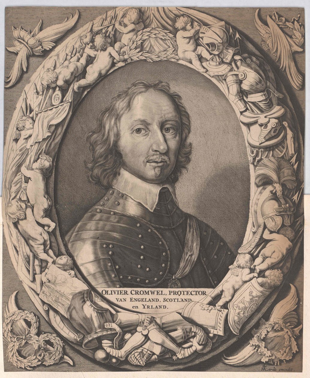 Oliver Cromwell (painettu) tekijältä Artist Unknown