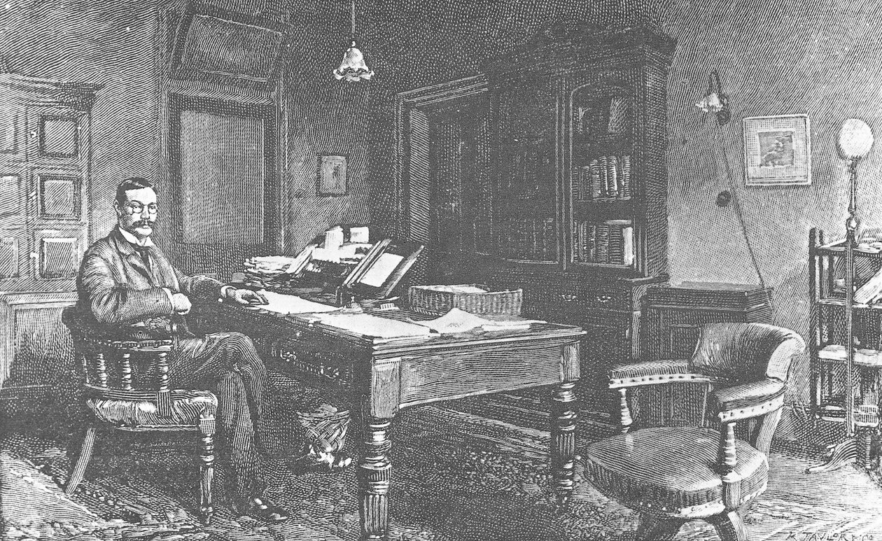 Arthur Conan Doylen muotokuva (kaiverrus) tekijältä Artist Unknown