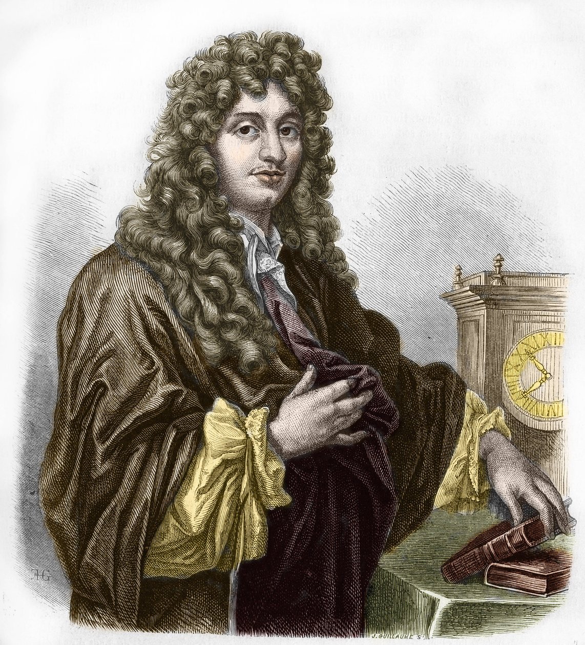 Christiaan Huygensin, hollantilaisen fyysikon ja matemaatikon muotokuva. tekijältä Artist Unknown